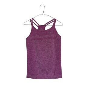 Nike Dri-FIT Womens XS Heathered Purple Seamless Racerback Running Tank Top